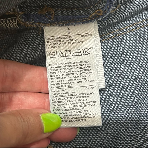 Gap Maternity Women's True Skinny Dark Wash Denim Jeans Size 2 - Picture 6 of 6